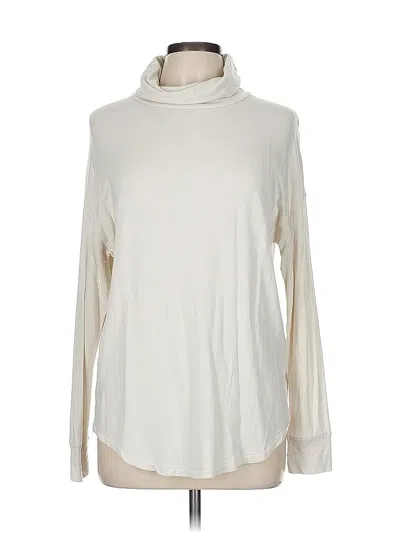 Pre-owned Splendid Long Sleeve Turtleneck In White