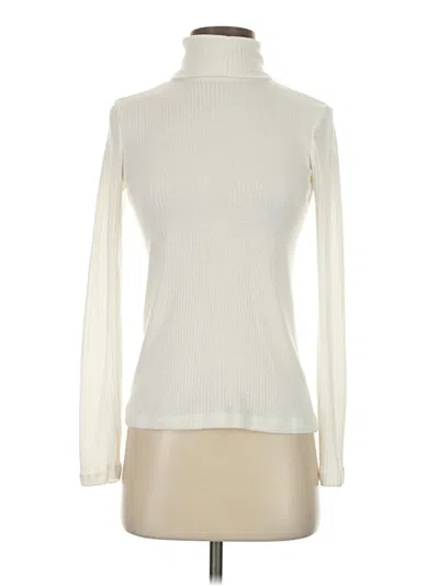 Pre-owned Splendid Long Sleeve Turtleneck In White