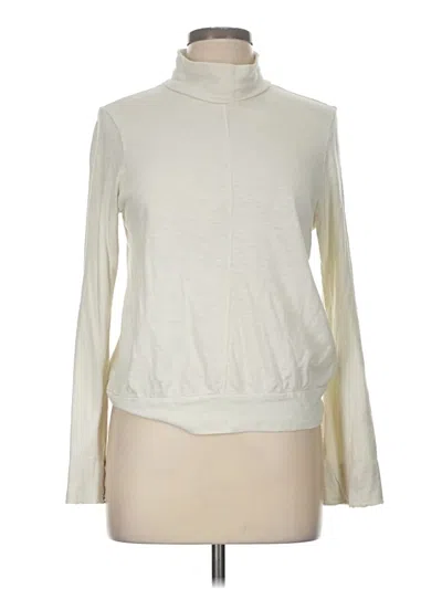 Pre-owned Splendid Long Sleeve Turtleneck In White