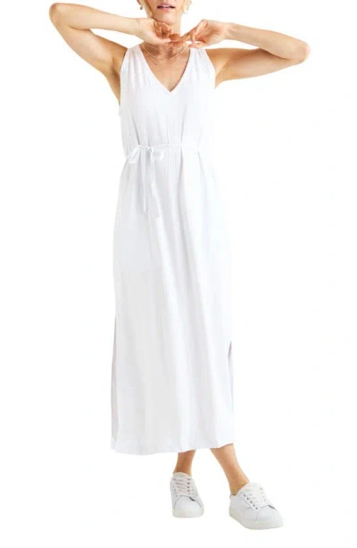 Splendid Loretta V-neck Dress In White