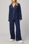Splendid Lottie Love Cotton Gauze Pajamas In Blue