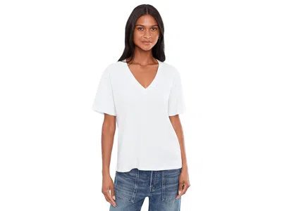 Splendid Louisa Boyfriend V-neck Short Sleeve Tee Women's Clothing White: Md (women's 6-8)