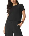 Splendid Lousia Short Sleeve T-shirt In Black