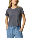Splendid Louisa Short Sleeve Tee In Gray