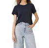 Splendid Louisa Short Sleeve Tee In Navy In Black