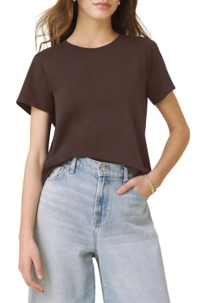Splendid Louisa Short Sleeve T-shirt In Brown