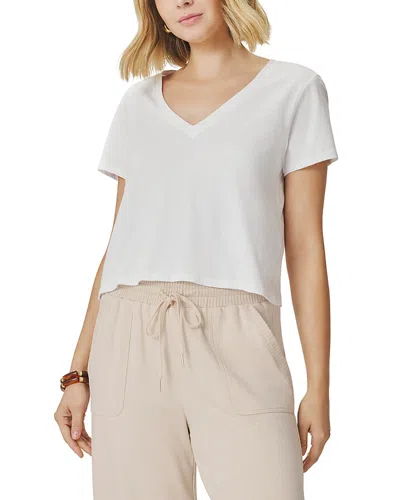 Splendid Louisa V Neck Short Sleeve Tee In White