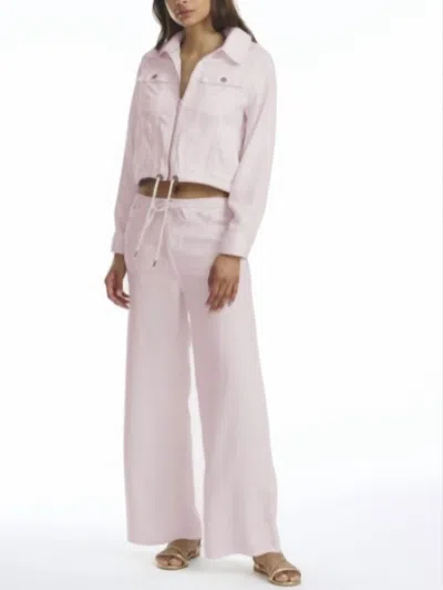 Splendid Lounge Denim Crop Pant In Rose Petal In Pink