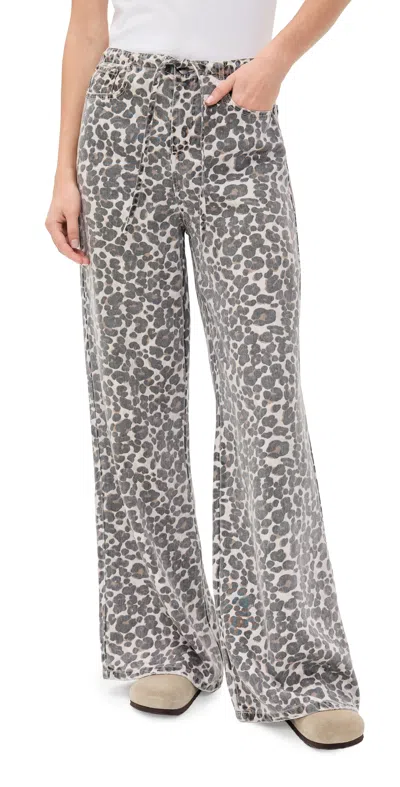 SPLENDID LOUNGE DENIM LEOPARD JEANS LEOPARD PRINT