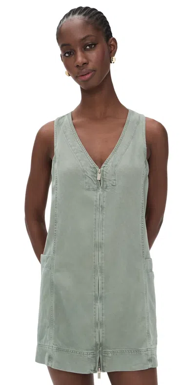 Splendid Lounge Denim Mini Dress Eucalyptus In Green