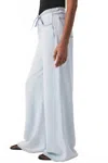Splendid Elastic Waist Wide Leg Denim Pants In Blue