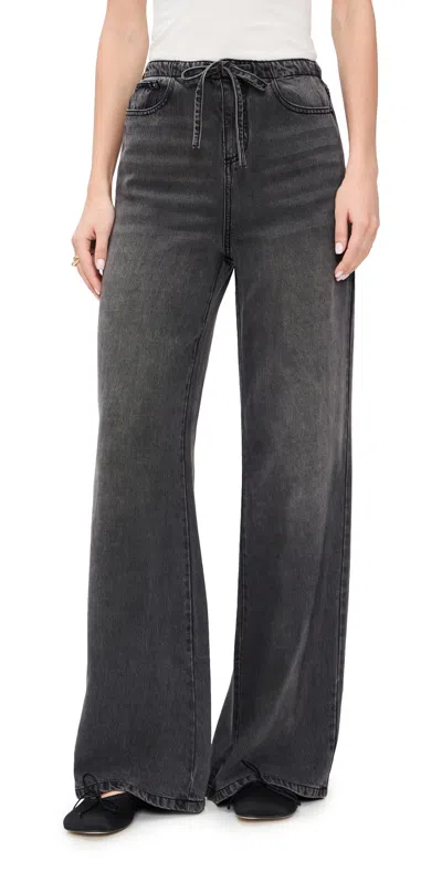 Splendid Lounge Denim Pants Charcoal In Black