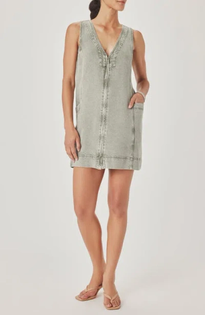 Splendid Lounge Zip Front Minidress In Green