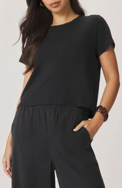 Splendid Lousia Short Sleeve T-shirt In Black
