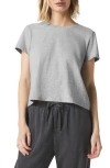 Splendid Lousia Short Sleeve T-shirt In Heather Grey