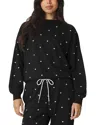 Splendid Love Embroidered Lounge Sweatshirt In Black