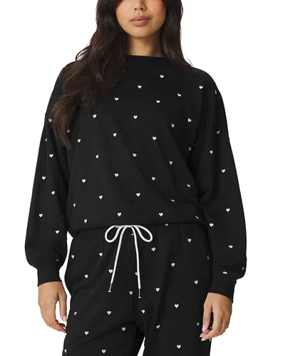 SPLENDID LOVE LOUNGE EMBROIDERED SWEATSHIRT