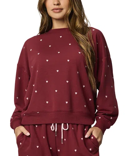 SPLENDID LOVE LOUNGE EMBROIDERED SWEATSHIRT