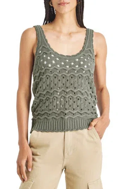 Splendid Lowen Tank Sweater In Soft Vintage Olive Branch
