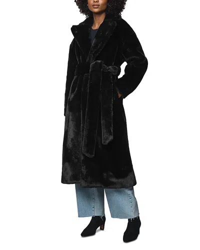 Splendid Lucia Faux Fur Coat In Black