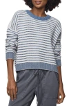 Splendid Lucy Stripe Oversize Sweater In Blue