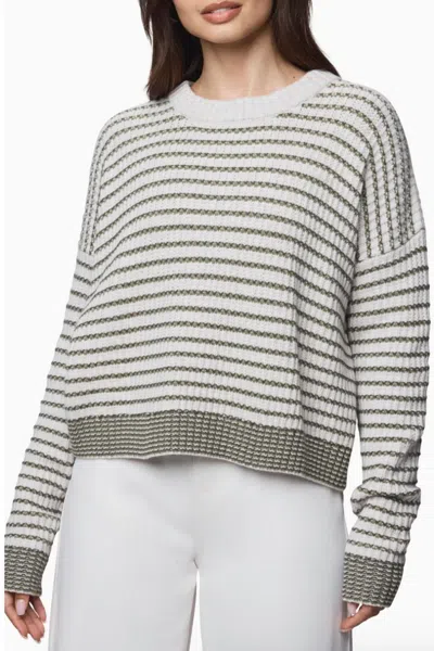 SPLENDID LUCY STRIPE SWEATER IN OAK GREEN