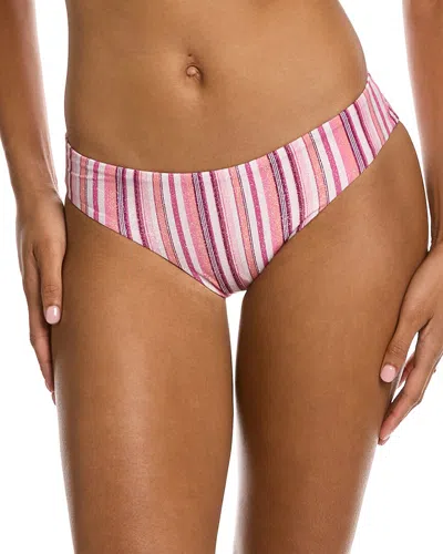 Splendid Lurex Stripe Retro Bottom In Pink