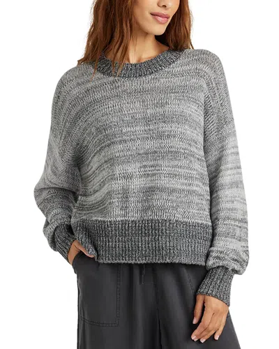 Splendid Lyla Color Blocked Sweater In Grey Marl