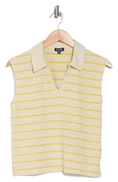 Splendid Lyon Sleeveless Polo Sweater In Multi