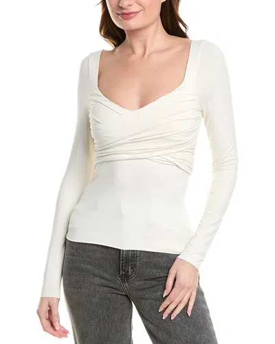 Splendid Lyr Rib Twist Top In White