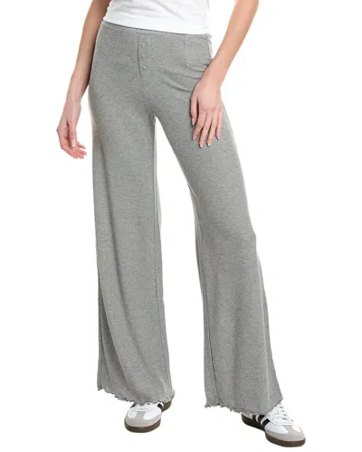 Splendid Lyr Thermal Wide Leg Cashmere-blend Pant In Grey