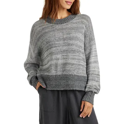 Splendid Lyra Marled Crewneck Sweater In Grey Marl