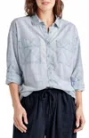 Splendid Macie Plaid Button Down Shirt In Periwinkle