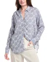 Splendid Mackenzie Paisley Print Blouse In Grey