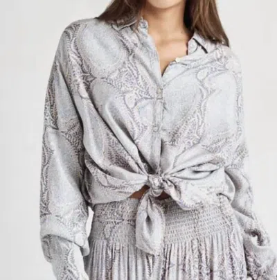 Splendid Mackenzie Shirt In Chicory Paisy In Grey