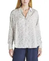 Splendid Mackenzie Paisley-print Button-front Shirt In White