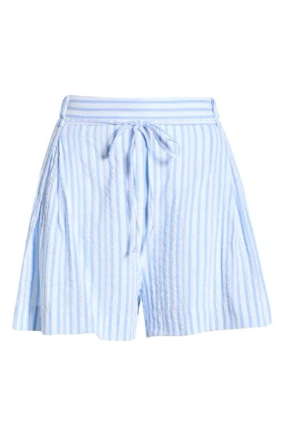 Splendid Madalyn Striped Shorts In Blue