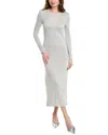 Splendid Maddox Metallic Maxi Dress In Silver