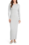 Splendid Maddox Metallic Maxi Dress In Silver