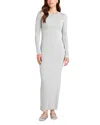 Splendid Maddox Metallic Maxi Dress In Silver
