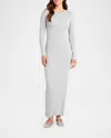Splendid Maddox Metallic Maxi Dress In Silver