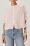 Splendid Madelyn Woven Shirt In Pink