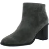 Splendid Magnolia Womens Suede Zipper Ankle Boots In Green