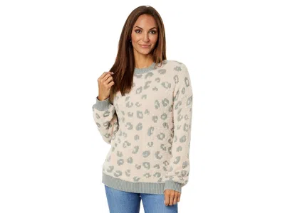Splendid Mal Leopard Sweater In Gray