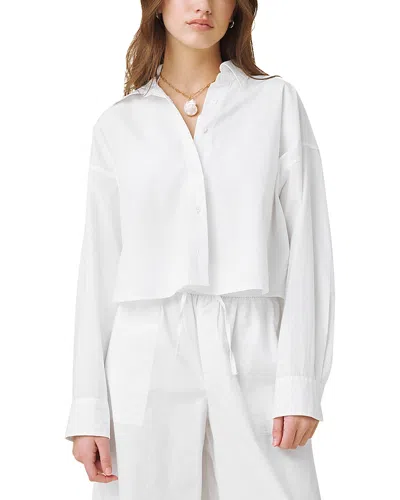 Splendid Mallory Cropped Shirt In White