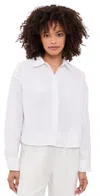 Splendid Mallory Poplin Button Down White In White