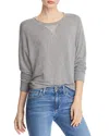 Splendid Essential Active Marathon Heathered Sweatshirt In Heather Gray