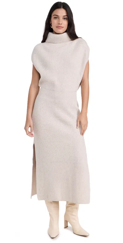 Splendid Marigold Sweater Dress In White Heather