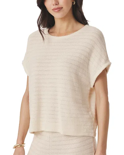 Splendid Marisol Short Sleeve Top In Neutral