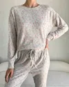 Splendid Marna Waffle Thermal Pajama Set In Holly Bunches In Multi